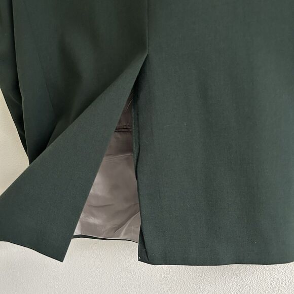 Vintage Lands End Mens Blazer 44L Green Wool Jacket Made in USA Preppy Dad FLAW - Picture 7 of 16